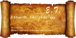 Ekhardt Tárkány névjegykártya